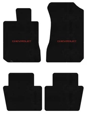 Lloyd Velourtex Front & Rear Mats for '69-71 Chevy Caprice w/Chevy Red on Black