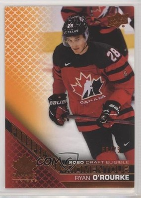2022 Upper Deck Team Canada Juniors Electric Orange 58/75 Ryan O'Rourke 4om