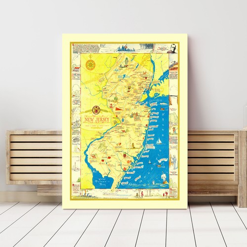 Old Map of New Jersey 1939 - Vintage New Jersey Art - Picture 3 of 29