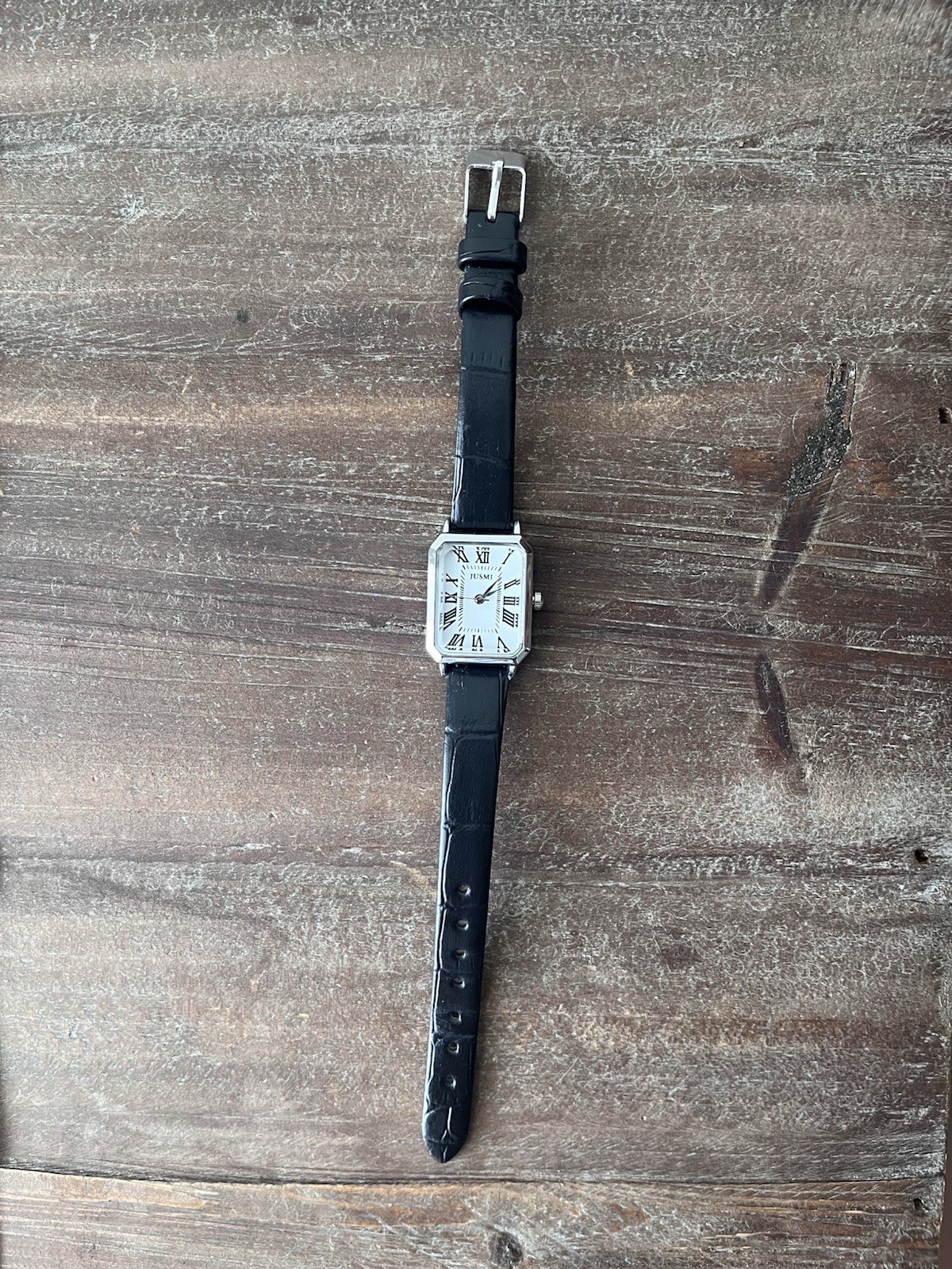Fossil Rectangular Classic Analog Watch Silver Ca… - image 3