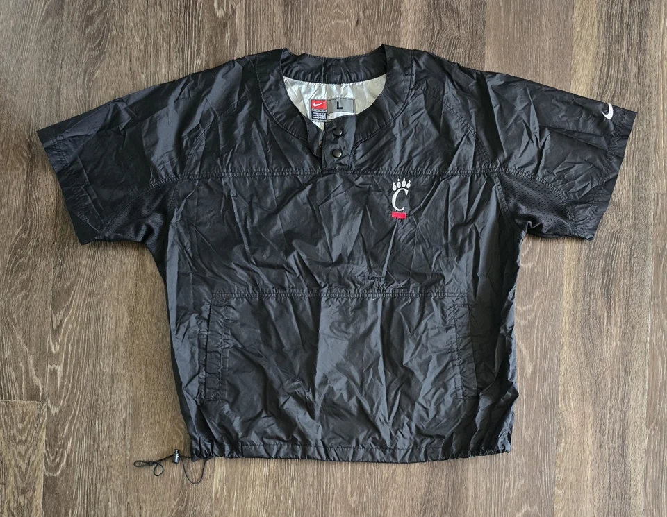 VTG Nike Team Authentic Cincinnati Bearcats Pullover Black Jacket Men’s Large - Image 2 of 4