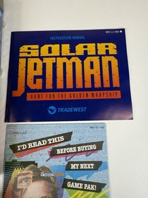 Solar Jetman: Hunt for the Golden Warpship NES CIB Reg Card & Foam/ Inserts MINT