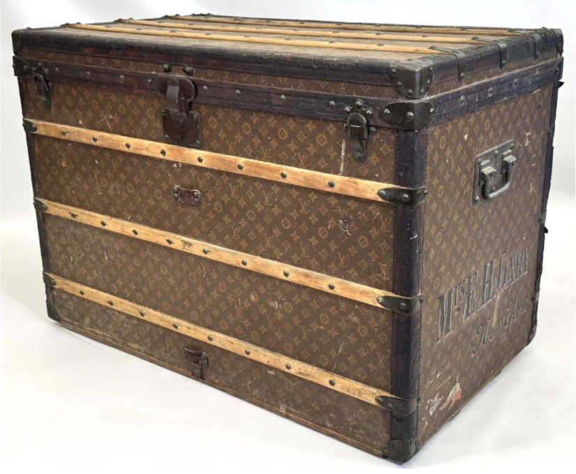 WOOD SLAT for c.1900 Au Depart & Louis Vuitton 39.75" French Steamer Trunk  #1