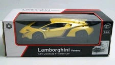Model Car Lamborghini Veneno 1:24 Braha Yellow Licensed Friction NEW SEALED BOX