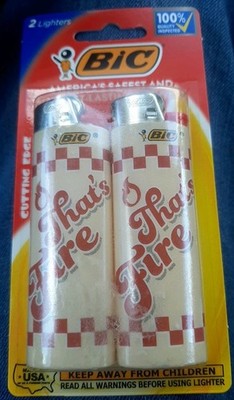  New 2pk BIC Special Edition Pocket Lighter That's Fire 