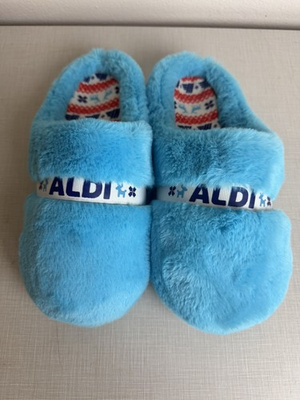 #ad #ad New Blue Aldi Gear Slippers Size 13 $25.00