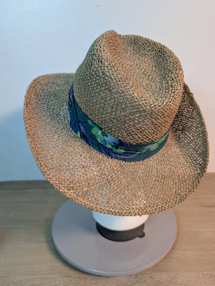 Sombrero de Paja Original Panama Jack De Colección Para Hombre Mediano Playa Crucero Resort Ropa Foto 4 de 4