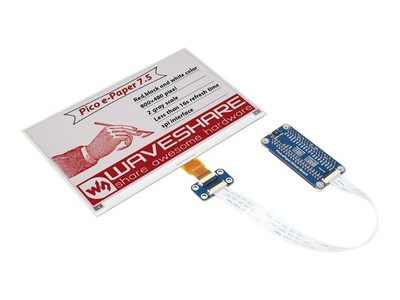 7,5 Zoll E-Paper Display Modul für Raspberry Pi Pico, 800×480, rot/schwarz/weiß