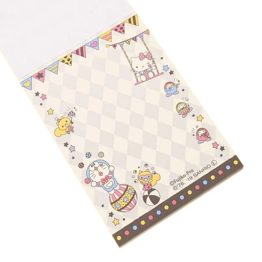 Doraemon X Hello Kitty Juego de Colaboración Mini Bloc de Memo Papel NUEVO Foto 4 de 4