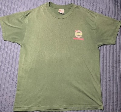 Vintage Cafe Expose Laser Karaoke Studio T Shirt Oakland Mens Size XL Green Logo