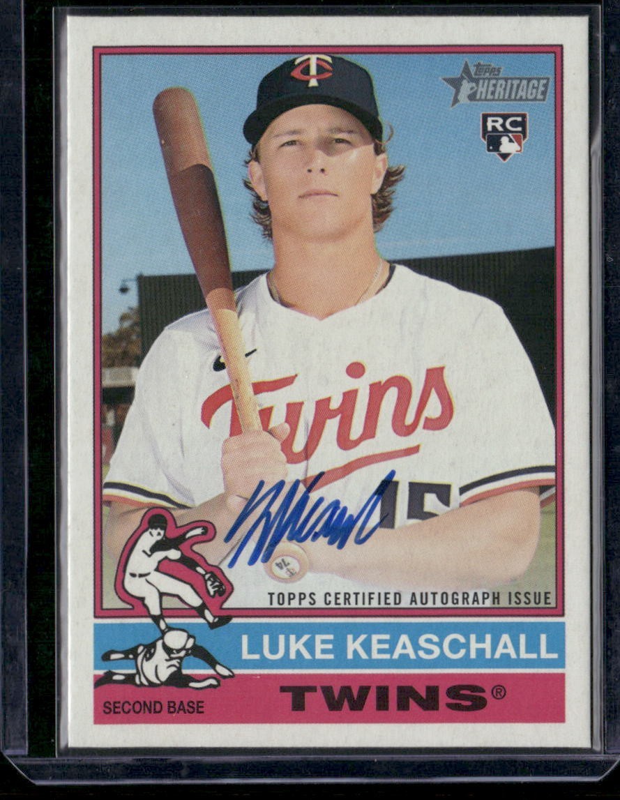 2025 Topps Heritage High Number Luke Keaschall RC Real One Auto Twins ROA-LK