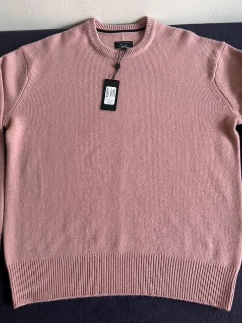 NWT $468 Rag And Bone Men’s Pullover Downing 100% Cashmere Crew Neck Sweater S - Image 2 of 4