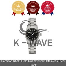 Hamilton Khaki Field Quartz 33mm Stainless Steel Black Express