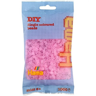 Hama  Bügelperlen Midi - Transparent Pink 1000 Perlen.