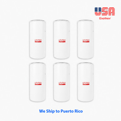6 X LF17502  By-Pass Lube Filter Fit Mack R.V.I. Volvo Trucks Vans & Volvo Penta
