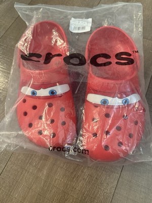 Crocs Lightning McQueen Light Up Red Clog Kids US Size 8 Cars Cartoon
