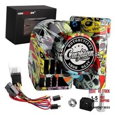 Motorcycle Air Horn Kit 12V 150db Super Loud Car Horn, with Air Colorful