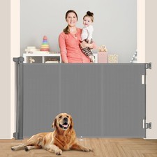 Miumoon 71" Retractable Baby Gate 42" Tall w/ Reinforced Strip, R03