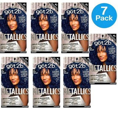 Got2b Metallics M66 Blue Charcoal Permanent Hair Dye 7 Pack   New