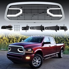 For 2013-2018 Dodge Ram 1500 Front Big Horn Style Chrome Bumper Grille Wlight For 2013-2018 Dodge Ram 1500 Front Big Horn Style Chrome Bumper Grille Wlight