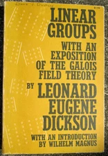 Linear Groups by Leonard Eugene Dickson Dover Publications PB 1958