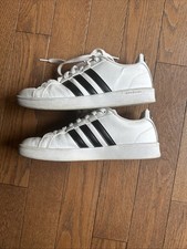 Adidas Women's Classic Court Shoes White 3 Stripe HWI 28Y001 Sz 7 1/2 Sneakers