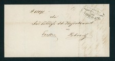 Brief der Post Direktion B&ouml;hmen Prag nach Lobsitz 1866