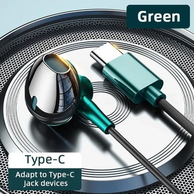 For Samsung HiFi Bass Stereo Earphones USB-C 3.5mm Wired Headphones