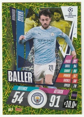 BERNARDO SILVA 2021-22 TOPPS MATCH ATTAX EXTRA UEFA CHAMPIONS #BA2 BALLER