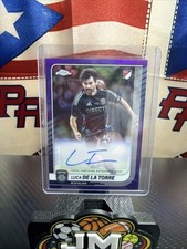 2025 MLS Topps Chrome Luca de La Torre Purple Refractor Auto /75