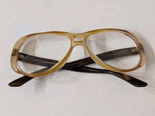 Vintage American Optical AO Aviator Navigator Eyeglasses Frames USA Amber Brown