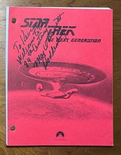 STAR TREK The Next Generation Script signed by Majel Barrett Roddenberry