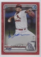 2020 Bowman Chrome Prospects Red Refractor 5/5 Alvaro Seijas #CPA-AS Auto 0t2