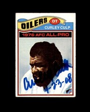 Curley Culp Signed HOF 1977 Topps Houston Oilers Autograph