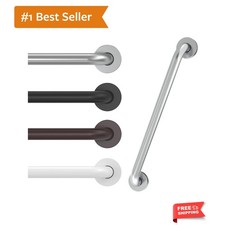 16 Inch Grab Bars for Wall Brush Nickel, Safety Shower Grab Bars for Seniors ...