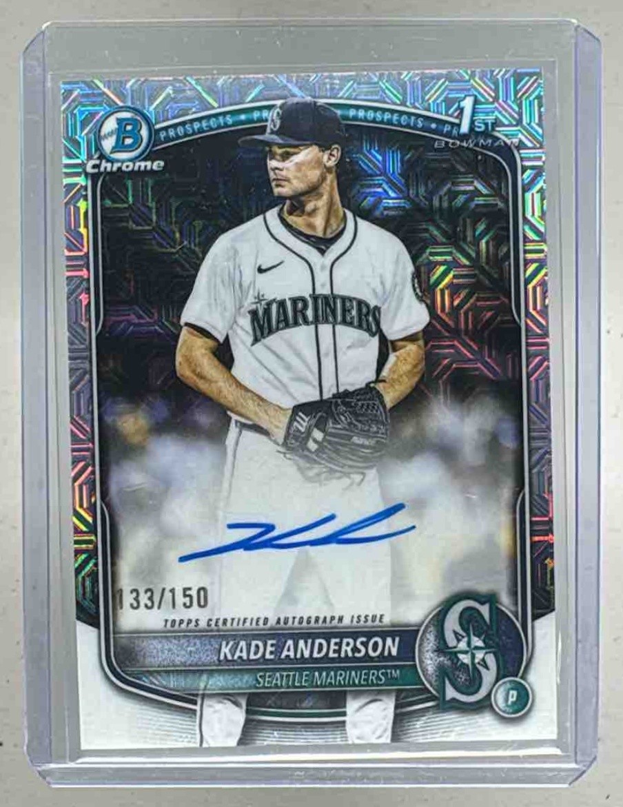 Kade Anderson 2025 Bowman Chrome Draft HTA Choice Refractor Auto 1st RC /150