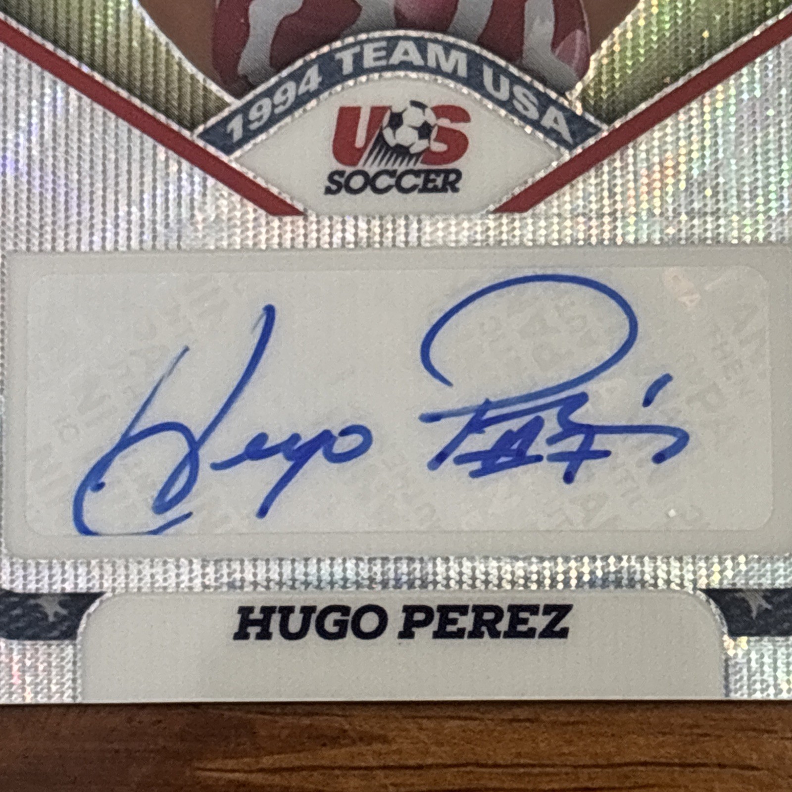 2026 Panini Prizm FIFA World Cup Hugo Perez Wave Prizm Auto -1994 Team USA view 9