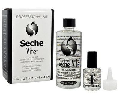 Seche Vite Dry Fast Top Coat Professional Refill Kit 4oz +0.5oz. BRAND NEW