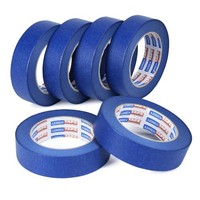 Malerkrepp Kreppband Blau 30Mm X 50M Uv-Schutz FüR Malerarbeiten 6 Rollen