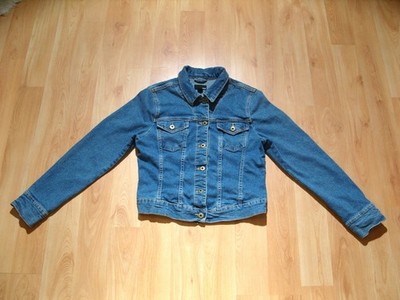 H&M L.O.G.G. Jeansjacke Stretch Gr. 40 42   Biker Style wie neu! Neupreis 49,- 