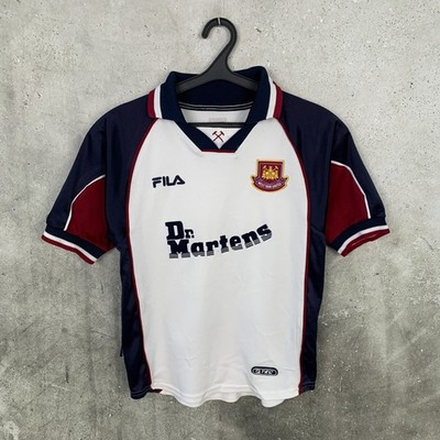 WEST HAM UNITED 1999 2001 AWAY FOOTBALL SHIRT FILA TRIKOT 11-12 JAHRE, 152 cm