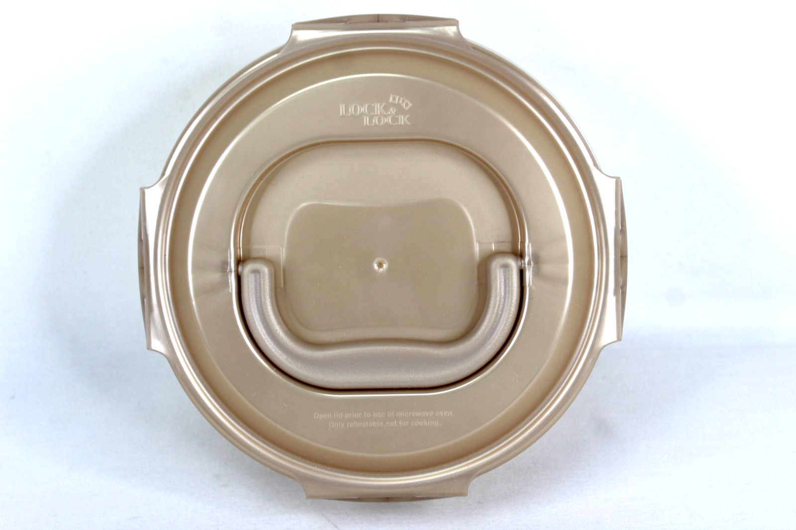 Lock & Lock Round Divided Food Storage Container w/Handle on Lid 2.1 L 71 oz NEW