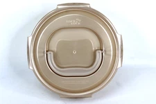 Lock & Lock Round Divided Food Storage Container w/Handle on Lid 2.1 L 71 oz NEW