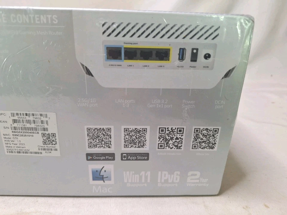 ASUS ROG Rapture GT6 (1PK) AX10000 Tri-Band WiFi 6 Gaming Router Up To 2900 SqFt - Image 4 of 4