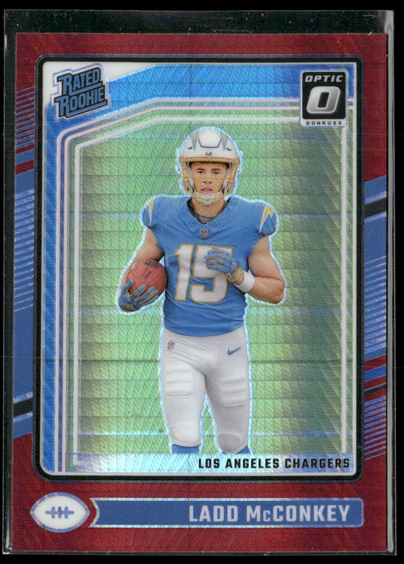 2024 Donruss Optic #266 Ladd McConkey Red Mojo