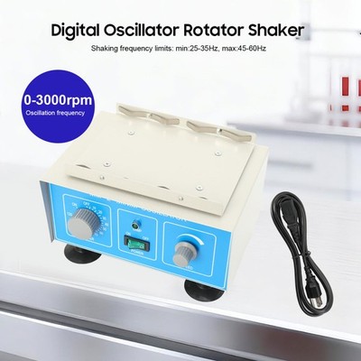 110V Digital Oscillator Rotator Shaker Lab Micro Plate Shaker w/Timer 0-120MIN