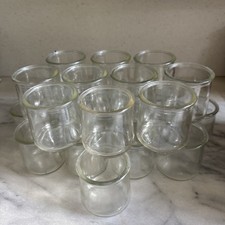Lot 24 Empty OUI Yogurt 5oz Pots GLASS JARS w/o Labels Crafts Storage Organize