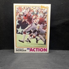 1982 Topps Football Card In Action #157 Stanley Morgan New England Patriots