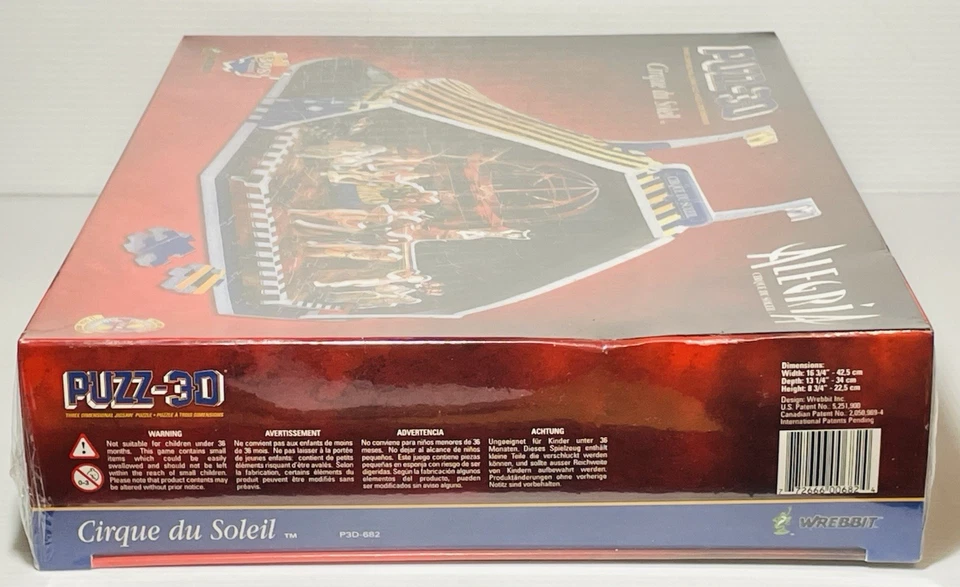 Wrebbit Puzz-3D Jigsaw Puzzle Cirque du Soleil Allegria 398 pcs NOS 1995 Sealed. - Image 3 of 4
