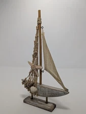 CoTa Global Classic Sailboat Decor – Handmade Wooden Boat Decor, Cute Beach...